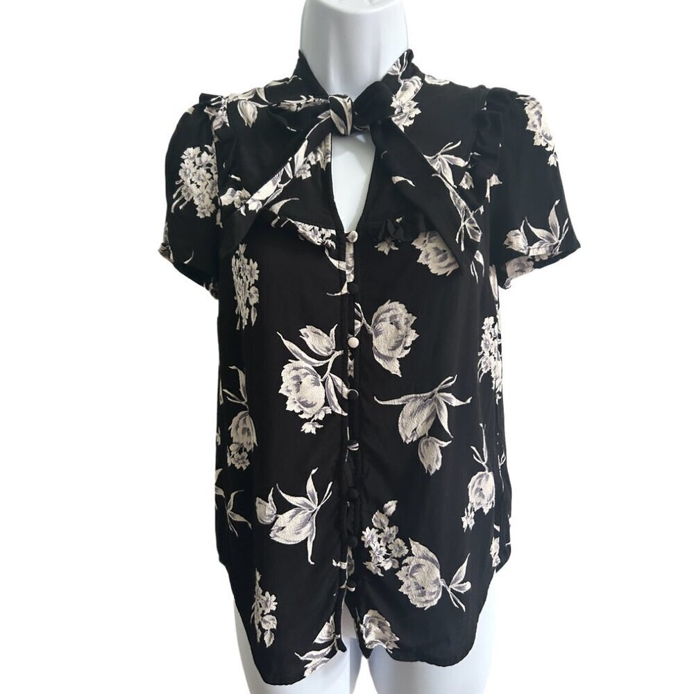 Maeve by Anthropologie Women’s Floral Short-sleeve Blouse